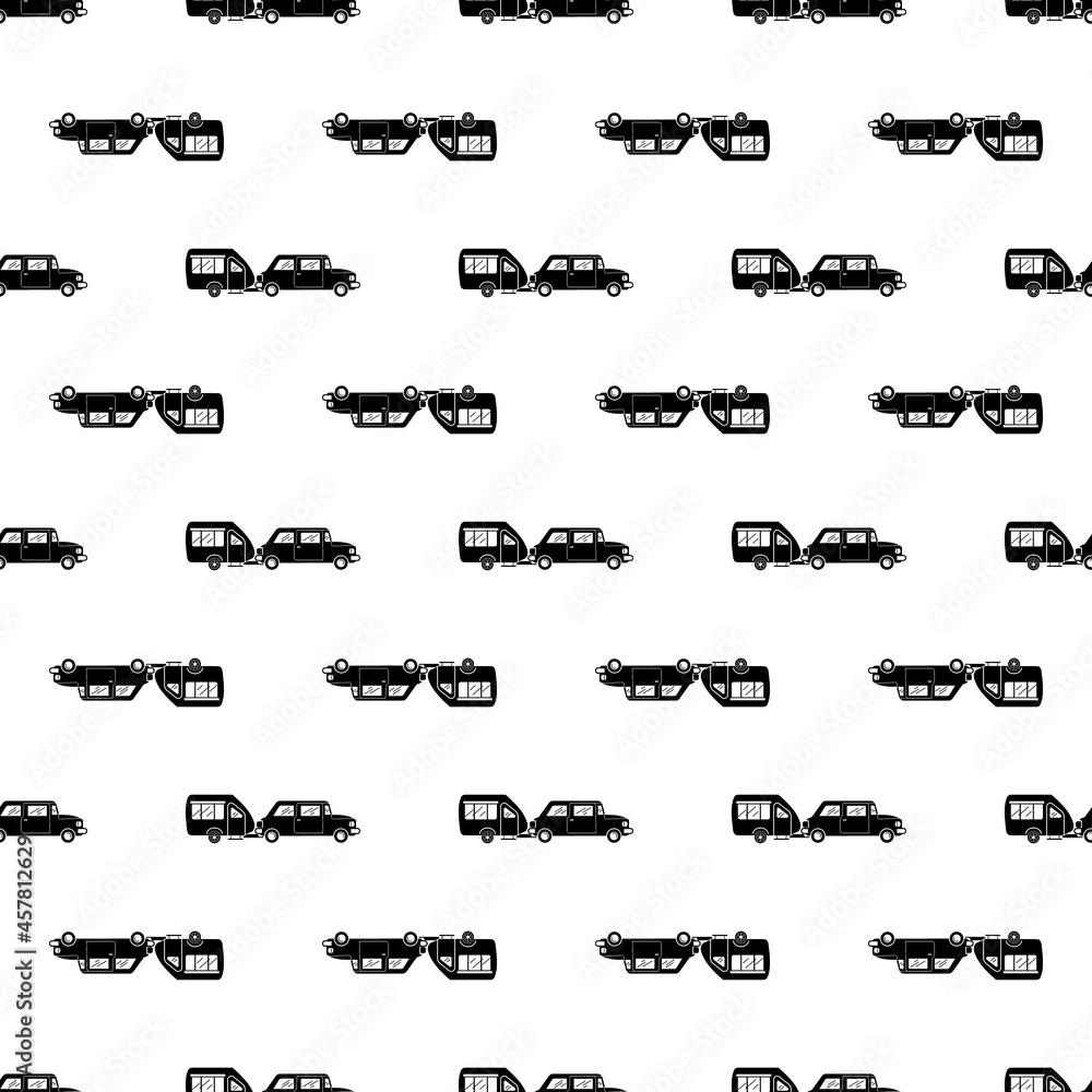 Car camp trailer pattern seamless background texture repeat wallpaper geometric vector Car camp trailer pattern seamless background texture repeat wallpaper geometric vector