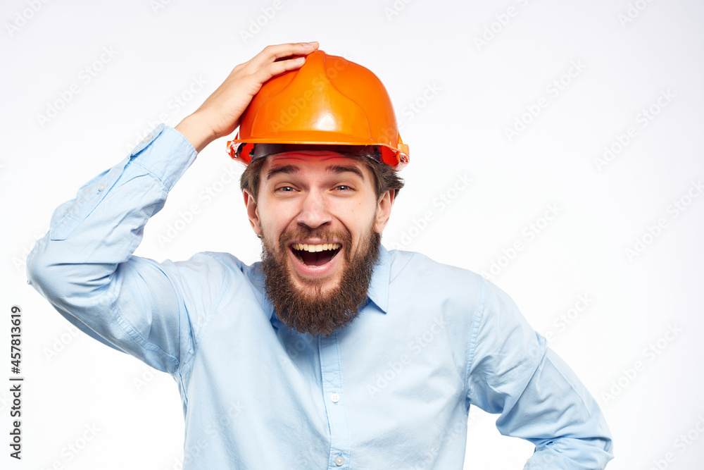 male engineer documents in hand and drawings success isolated background male engineer documents in hand and drawings success isolated background