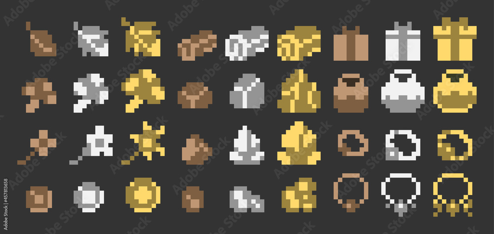 Naklejka premium pixel_game_item_icon2_color (color) 