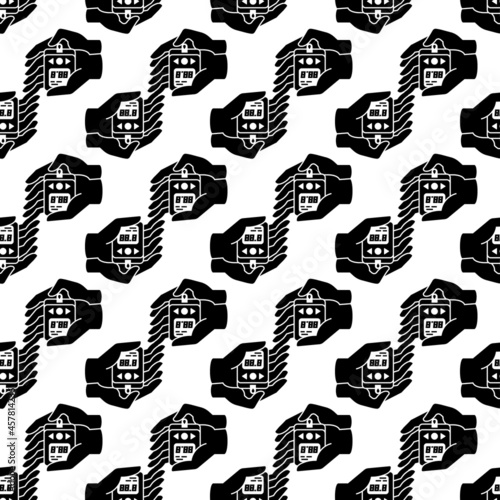 Glucometer pattern seamless background texture repeat wallpaper geometric vector