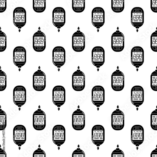 Digital glucometer pattern seamless background texture repeat wallpaper geometric vector