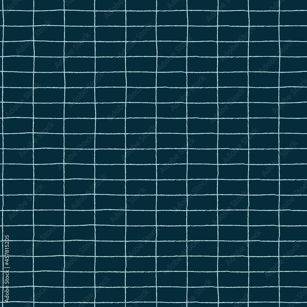 Seamless checkered repeating pattern with hand drawn grid. Dark background for wrapping paper, textile, surface design and other design projects Seamless checkered repeating pattern with hand drawn grid. Dark background for wrapping paper, textile, surface design and other design projects