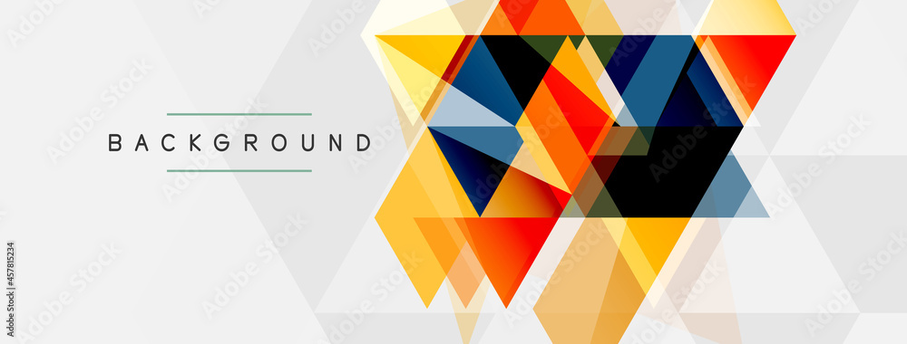 Mosaic triangles geometric background. Techno or business concept, pattern for wallpaper, banner, background, landing page Mosaic triangles geometric background. Techno or business concept, pattern for wallpaper, banner, background, landing page