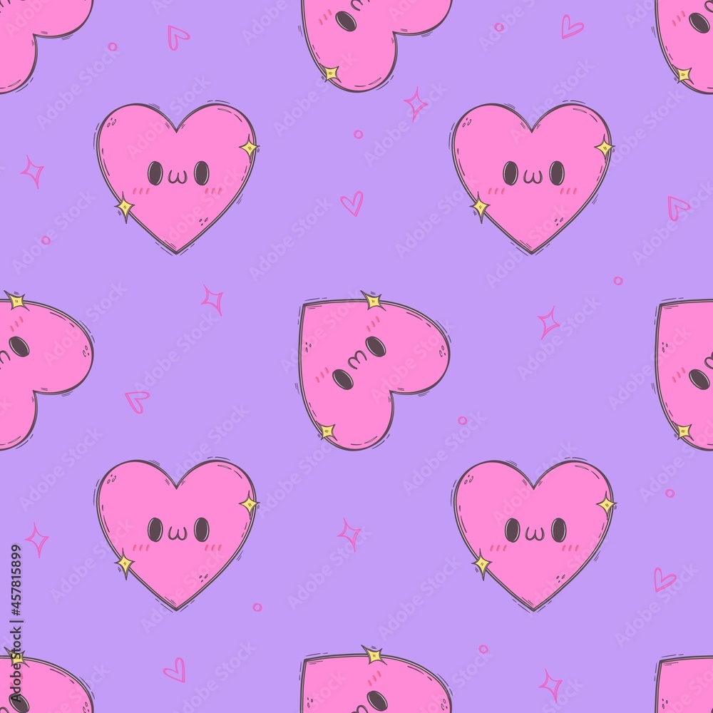 Kawaii Lover Hearts Pattern