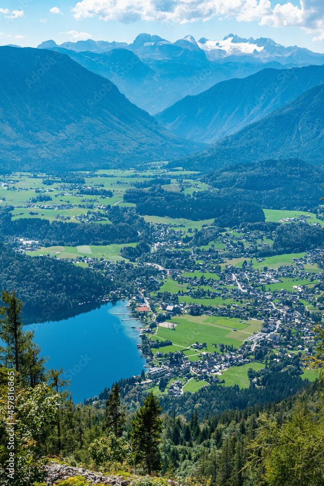 Breathtaking Panoramic View on Altausseersee ( Lake Altaussee ), Ausseerland, Salzkammergut, Austria