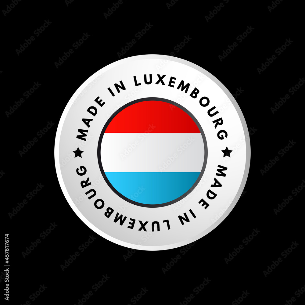Made in Luxembourg text emblem badge, concept background Made in Luxembourg text emblem badge, concept background