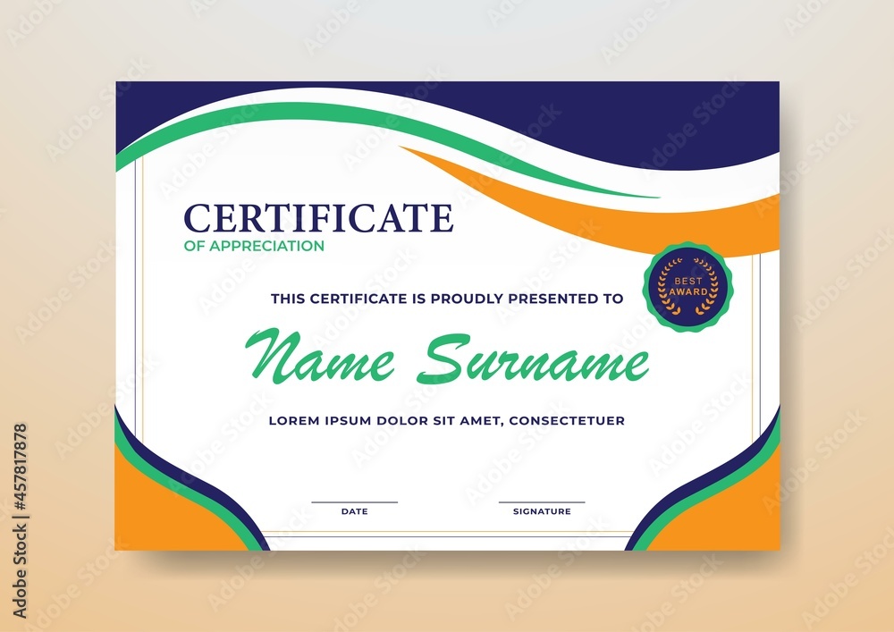 elegant and modern certificate of appreciation design template elegant and modern certificate of appreciation design template