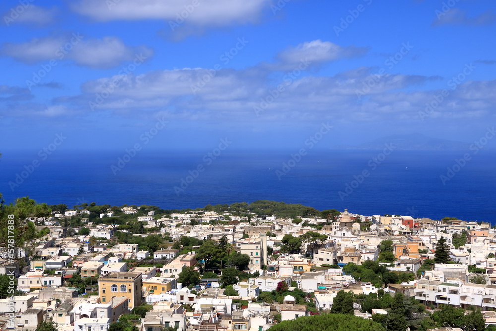 View over anacapri town taken from chairlift