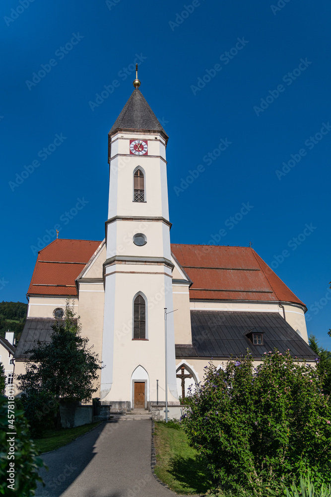 Church in Bad Goisern on Lake Hallstatt. Austria
