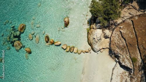 plage vue du ciel corse palombaggia 