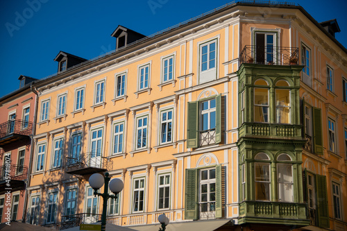 Characteristic Architecture and Street View in Bad Ischl, Ausseerland, Austria 10.09.2021