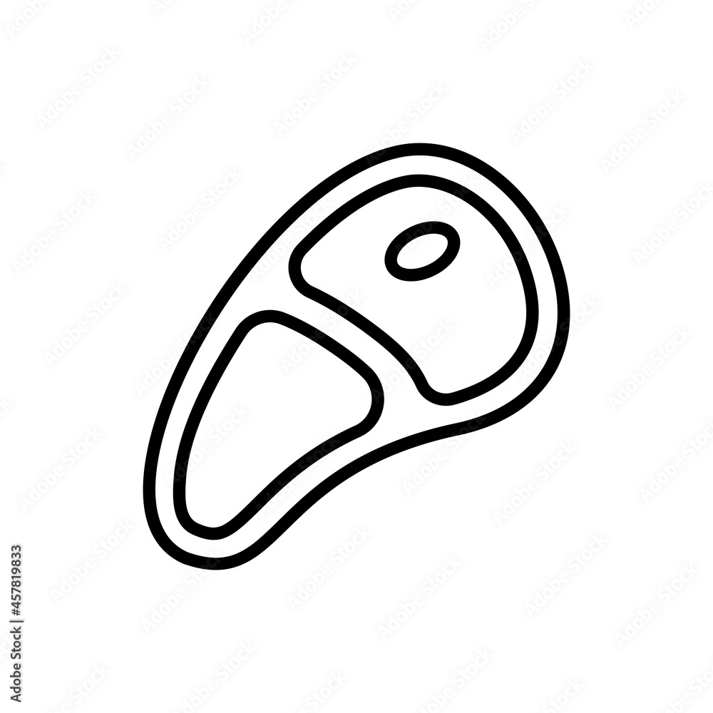 Meat steak thin line icon. Modern vector illustration of beef meat. Meat steak thin line icon. Modern vector illustration of beef meat.