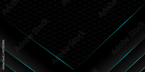 Luxury black background with blue lines