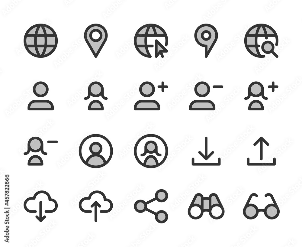 Collection of bicolor pixel-perfectline icons: User interface. Set #6. Built on base grid of 32 x 32 pixels. The initial base line weight is 2 pixels. Editable strokes Collection of bicolor pixel-perfectline icons: User interface. Set #6. Built on base grid of 32 x 32 pixels. The initial base line weight is 2 pixels. Editable strokes