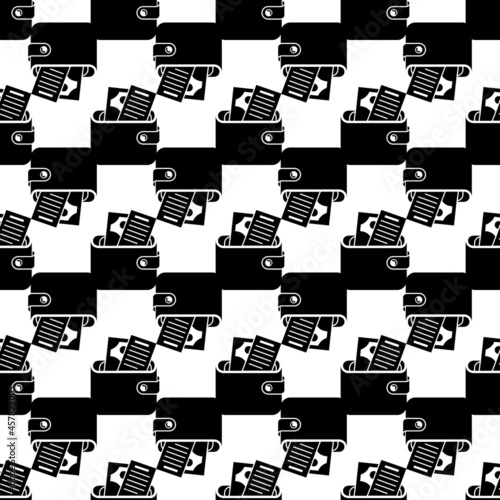 Money wallet pattern seamless background texture repeat wallpaper geometric vector