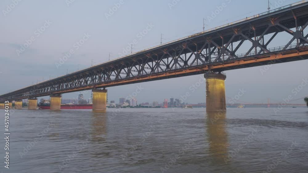 China Hubei Wuhan Summer City Skyline Timelapse Photography