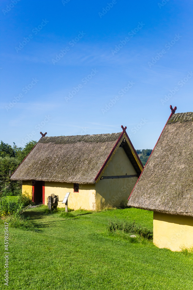 Little house in the recontructed Viking village of Fyrkat near Hobro, Denmark Little house in the recontructed Viking village of Fyrkat near Hobro, Denmark