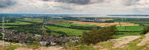 Walking between Helsby Hill and Woodhouse Hill near Frodsham in Cheshire