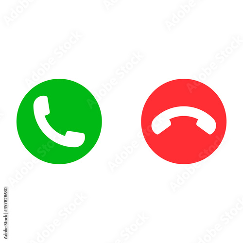 Accept and decline call vector icon