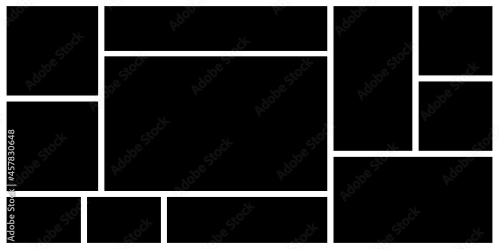 Empty photo collage template. Frames for photo. Collage concept. Vector Illustration. Empty photo collage template. Frames for photo. Collage concept. Vector Illustration.