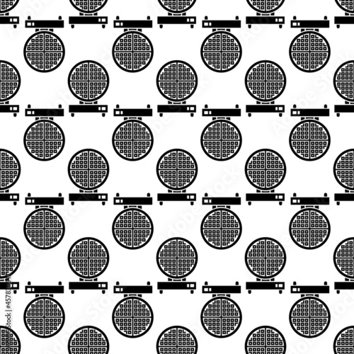 Belgian waffle maker pattern seamless background texture repeat wallpaper geometric vector