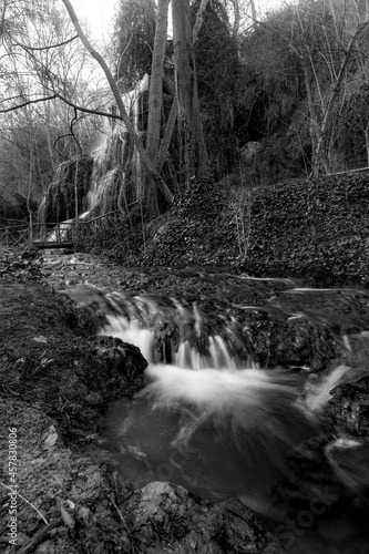 waterfall in the forest autumn