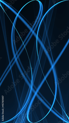 Abstrakter Hintergrund 4k blau hell dunkel schwarz Smartphone Neon Wellen und Linien