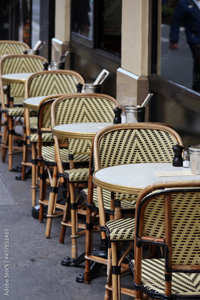 Typical parisian cafe in the city center