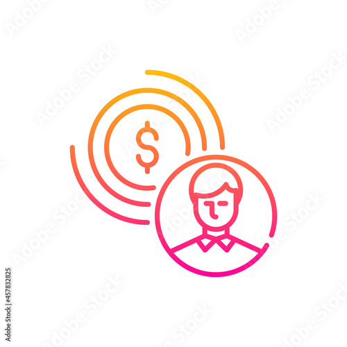 Human Capital vector gradient icon style illustration. EPS 10 file