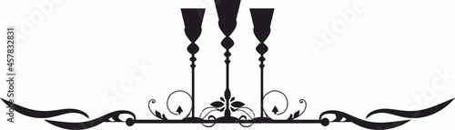 decorative divider with alcohol element, simple wine bottle