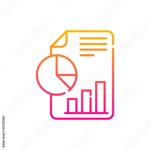 Statistics vector gradient icon style illustration. EPS 10 file