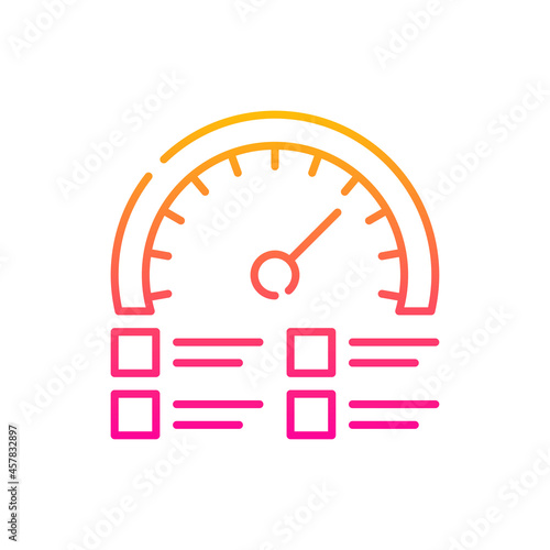 Leading Indicator vector gradient icon style illustration. EPS 10 file