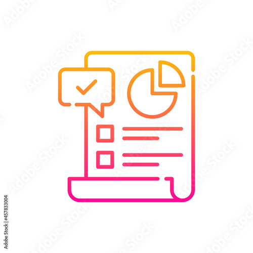 Reports vector gradient icon style illustration. EPS 10 file
