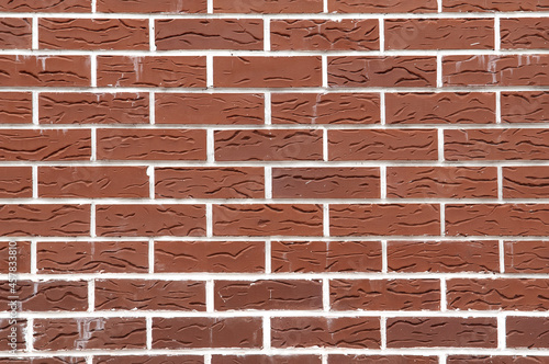 Red masonry, brick wall, background.