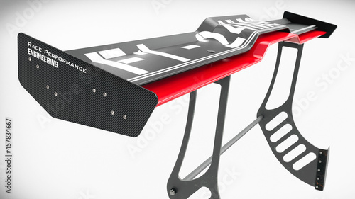 3D render of a spoiler for a sports car