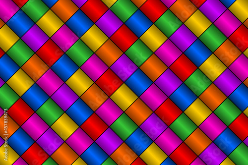 Motif de Carreaux en Bandes avec Dégradés Couleurs