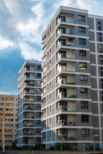 Modern residential buildings in Warsaw, Poland