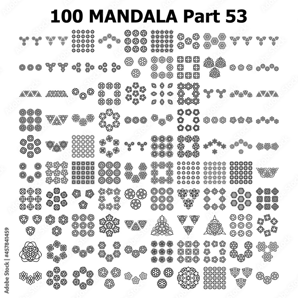 Various Pattern collections 100 Mandala pattern set Doodles freehand
Various Pattern collections 100 Mandala pattern set Doodles freehand