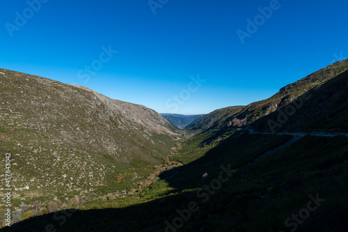 View of the Zezere Glacier Valley (Vele Glacial do Zezere) at the Serra da Estrela Natural Park in Portugal. photo