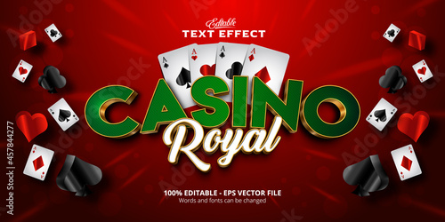 Gold style editable text effect, Casino Royal text