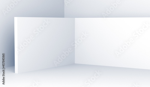 architecture blank white minimalist wall corner indoor 3D © esoxx