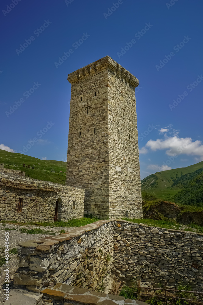 Restored Medieval Village of Khoy in Chechen Republic, Russia Restored Medieval Village of Khoy in Chechen Republic, Russia