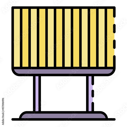 Billboard jalousie icon. Outline billboard jalousie vector icon color flat isolated
