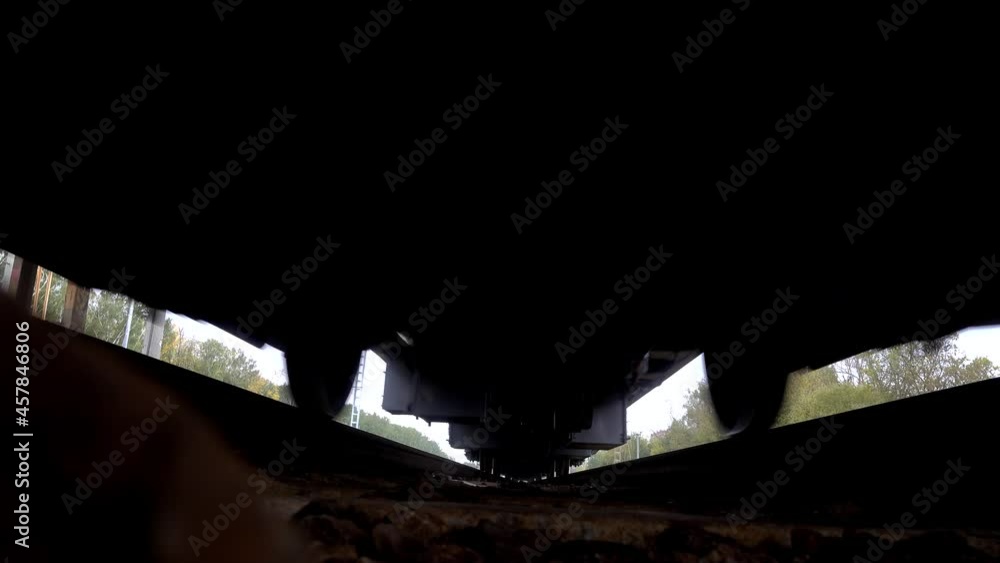 Empty railroad tracks. Train rails bottom view. Empty railroad tracks. Train rails bottom view.