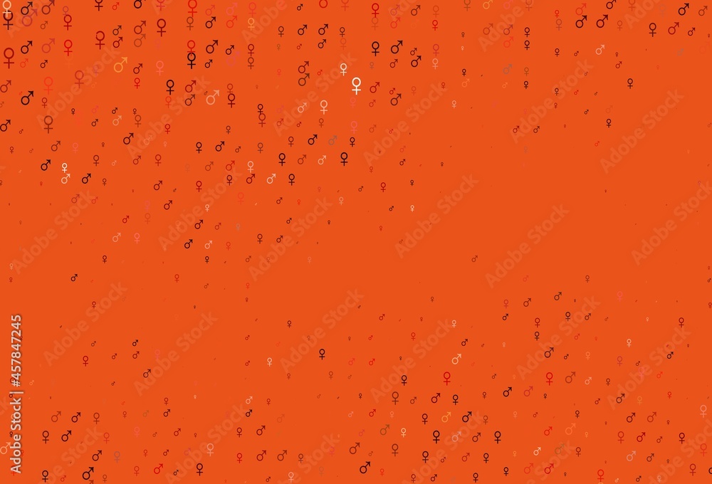 Light red vector texture with male, female icons. Light red vector texture with male, female icons.