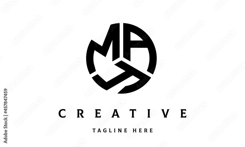 MAY creative circle shape three letter logo vector MAY creative circle shape three letter logo vector