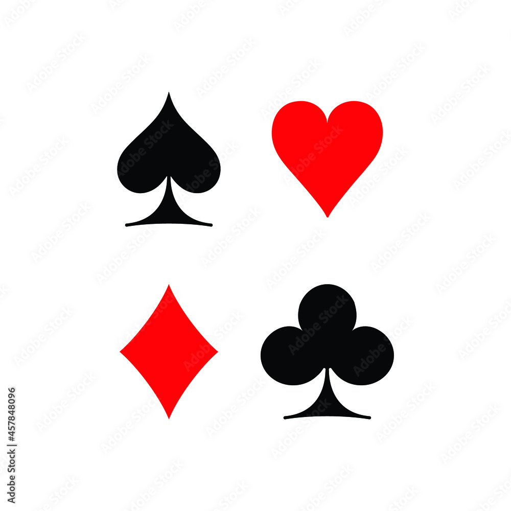 Card suit. Game cards are symbols. The rank of the deck of cards. A card deck of symbols with suits Card suit. Game cards are symbols. The rank of the deck of cards. A card deck of symbols with suits