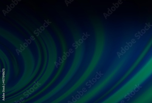 Dark BLUE vector background with bubble shapes. © Dmitry