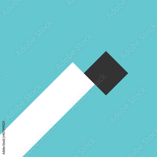 Instability, wreck, collapse, uncertainty, fragility, imbalance, mental disorder and minimalism art concept. Flat design. EPS 8 vector illustration, no transparency, no gradients