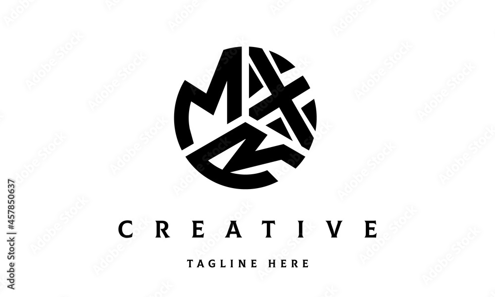 MXR creative circle three letter logo MXR creative circle three letter logo